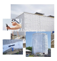 Easy to Clean Clear Mesh Tarpaulin with 3x3 Woven Density and LDPE Coating